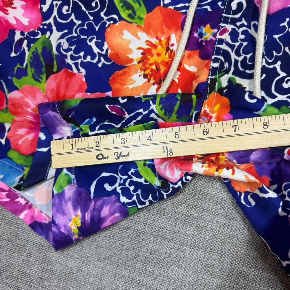 Polo Ralph Lauren Mens Floral Swim Trunks Blue Tropical Hibiscus Shorts Size M
